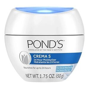 POND'S Crema S Face Cream – Crema‎ Nutritiva Hidratante para Piel Seca, 1.75oz